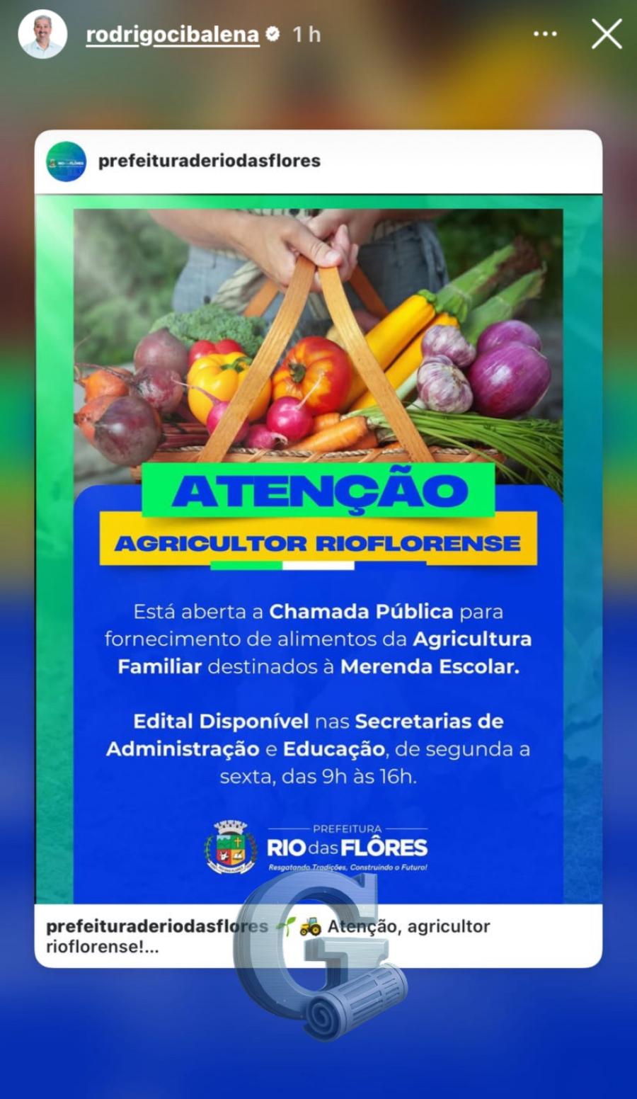 Rio das Flores valoriza produtores locais e reforça transparência na merenda escolar 🍎🥬